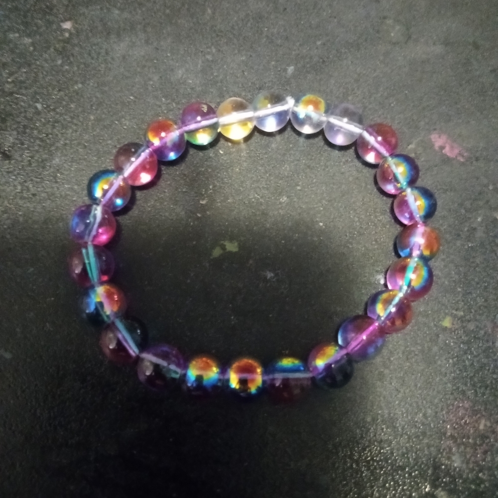 Purple rainbow bracelet